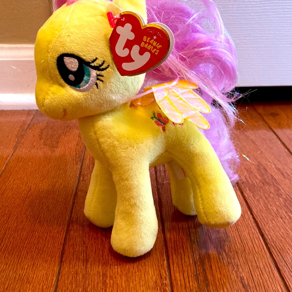 NWT Beanie Babies yellow pony with wings